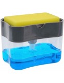 Set dispenser detergent lichid vase 2 in 1, burete inclus, rezervor 380ml, gri