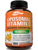 Vitamina c, nutriflair, lipozomala, absorbtie rapida, intareste sistemul imunitar, antioxidant puternic, 1600mg / portie, 180cp