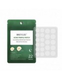 Set 22x plasturi anti-acnee, lanbena, breylee, cu coloid hidrofil din arbore de ceai, pentru noapte, 12x 10mm, 10x 12mm