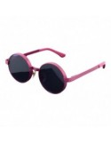 Ochelari de Soare, Zamo®, Hoh Pink, Protectie UV400, Model Rotund, Rama Roz, Lentile Negre