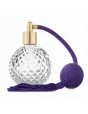Sticla Parfum, Zamo®, Purple Pump, cu Pulverizator Infiletabil si Capac, Capacitate 90ml, Model Vintage, Mov