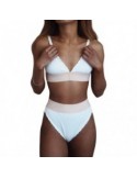 Costum de Baie, Zamo, Bikini Brazilian Complet, Belo Horizonte, Talie Inalta, Culoare Alb, Marimea S