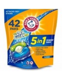 Detergent Rufe, Arm & Hammer, Oxi Clean, 5-in-1, Curatare Eficienta cu Bicarbonat de Sodiu, 42 buc
