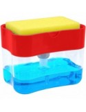 Set Dispenser Detergent Lichid Vase 2 in 1, Zamo®, Burete Inclus, Rezervor 380ml, Culoare Rosie