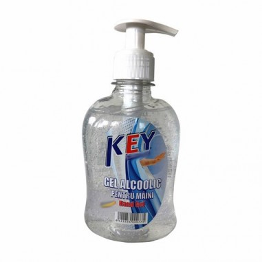 Gel KEY pe baza de Alcool, pentru Maini, cu Pompita - 250ml