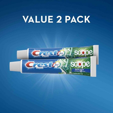 Set 2x Paste de Dinti Crest Scope Outlast + Whitening – 153gr (Double Pack)