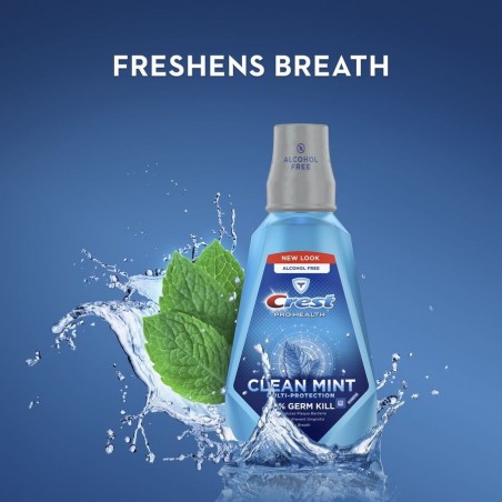 Crest Pro-Health Clean Mint Mouthwash, without ALcool – 1L