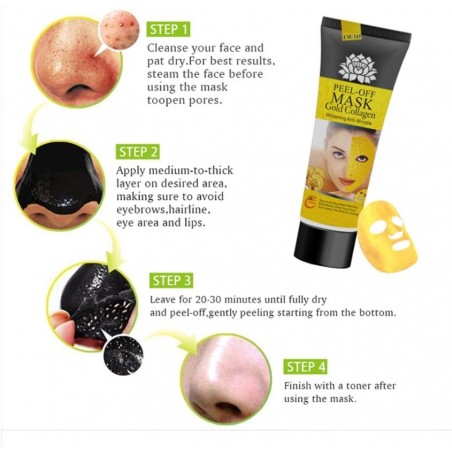 Facial Cleansing Mask, 24K Gold, from Gold Nano-Particles, tube 120gr