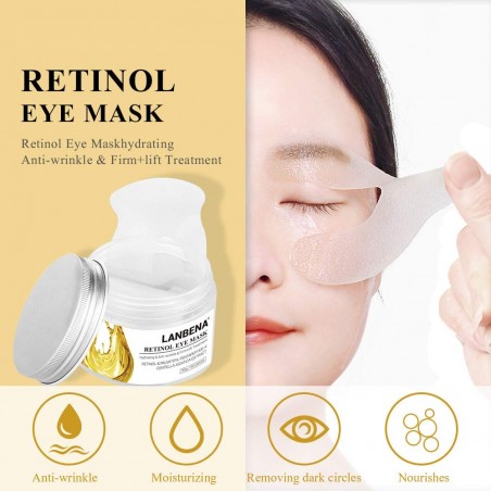 Set of 50x Eye Masks, LANBENA, Moisturizing Effect, Anti-Aging, Lifting, Firmness, Anti-Dark Circles, 90gr