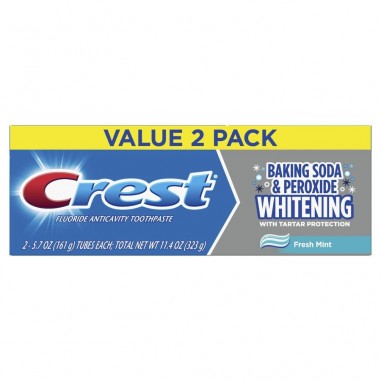 Set 2x Paste de Dinti Crest Baking Soda + Peroxide 161 – Super XXL (Dual Pack)