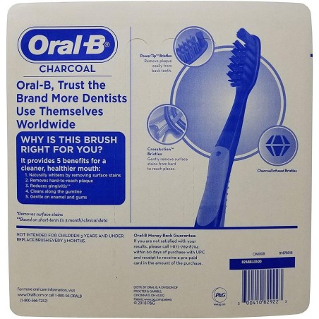 Set 6x Periute de Dinti Oral-B Pro-Health CrossAction cu Carbune Activ