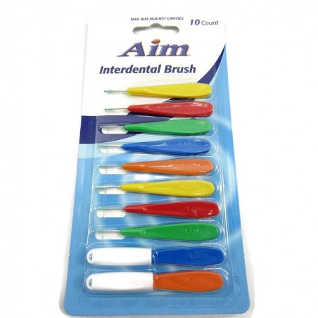 Set 10x Periute Interdentare, AIM, Curatare Eficienta intre Dinti, Aparat Dentar, Diverse Culori si Dimensiuni