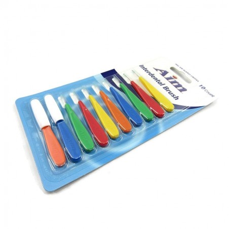 Set 10x Periute Interdentare, AIM, Curatare Eficienta intre Dinti, Aparat Dentar, Diverse Culori si Dimensiuni