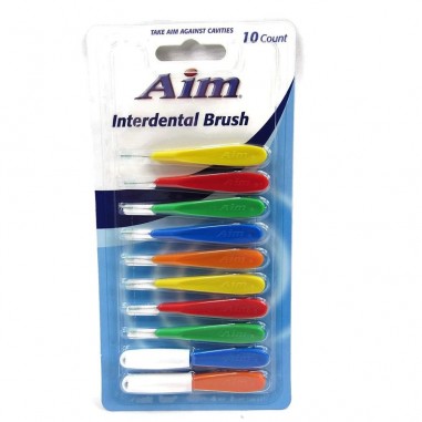 Set 10x Periute Interdentare, AIM, Curatare Eficienta intre Dinti, Aparat Dentar, Diverse Culori si Dimensiuni