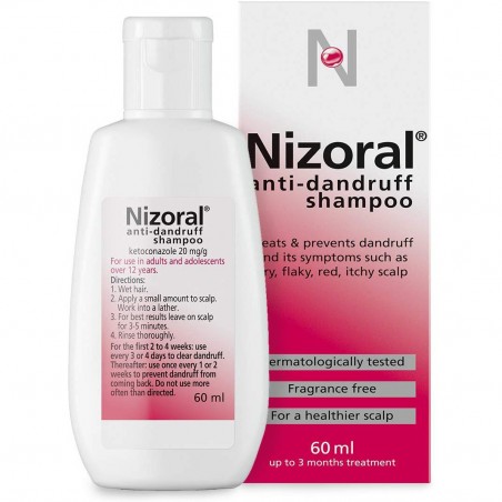 Sampon, Nizoral, Anti-Matreata, AntiFungic, Testat Dermatologic, Fara Parfum, Flacon 60ml