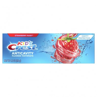 Pasta de Dinti, Crest 3D White, Strawberry Rush pentru Copii, Aroma Capsuni, 119gr