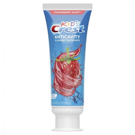 Pasta de Dinti, Crest 3D White, Strawberry Rush pentru Copii, Aroma Capsuni, 119gr