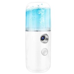 Nebulizator, ZAMO, Nano Mist, Portabil, Incarcare USB, Difuzor pentru Umidificare, Dezinfectare, Culoare Alba, Rezervor 30ml