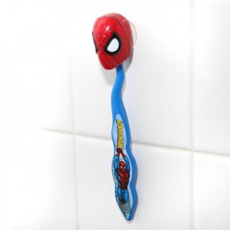 Periuta de Dinti pentru Copii - Spiderman cu Capac si Ventuza - Soft