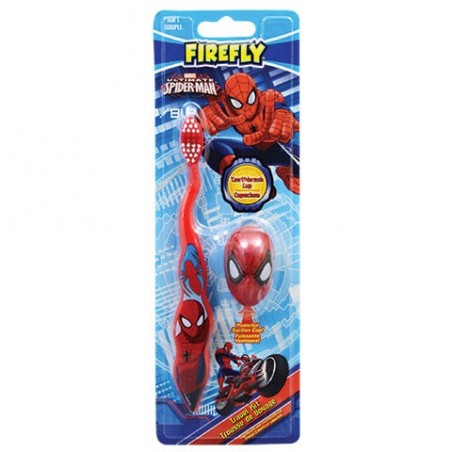 Periuta de Dinti pentru Copii - Spiderman cu Capac si Ventuza - Soft