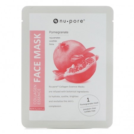 Nu-Pore - Face Mask Set with Collagen, Pomegranate and Rosemary, 2 masks, 25gr each