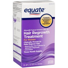 Solutie 3 Luni, Equate, Minoxidil, 2%, Tratament Impotriva Caderii Parului, 3x 60ml