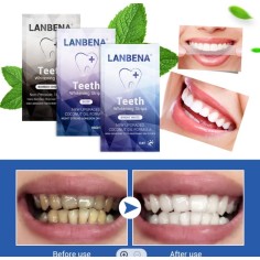 Teeth Whitening Strips, Lanbena, Removes Stains, 1 Pack, 2 Strips 2