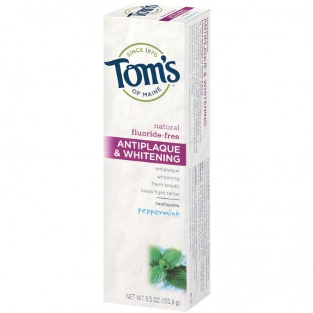 Toothpaste without Fluoride - Tom's Of Maine - Antiplaque & Whitening - 155gr