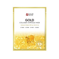 Face Care Mask, SNP, Gold Collagen Ampoule, with Gold Collagen, Anti-Aging Effect, 27ml
