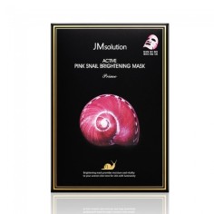 Face Care Mask, JM Solution, Active Pink Snail Brightening, with Snail Extract for Intensive Glow, 30ml