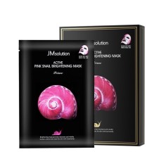 Face Care Mask, JM Solution, Active Pink Snail Brightening, with Snail Extract for Intensive Glow, 30ml 2