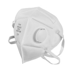 Adult Mask, Single Use, KN95, FFP2, 4 Layers, with Valve, White