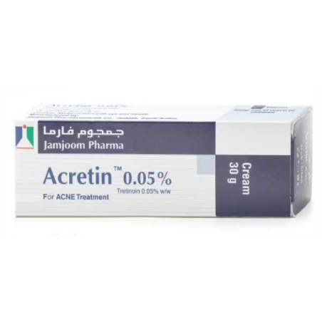 Crema Acretin, Jamjoom Pharma, Anti-Acnee, Anti-pete, Cicatrici, 0.025% Tretinoin, 30gr