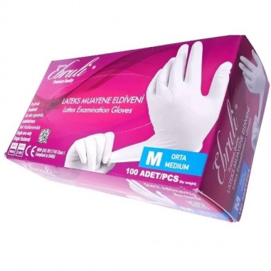 Box of 100x Examination Gloves Latex,...