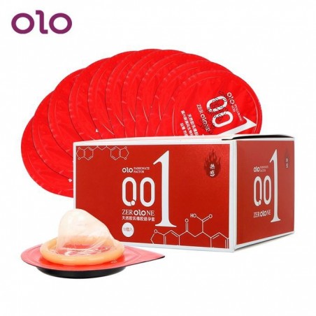 Cameră Margine intrigă  Set 10x Prezervative, OLO, Zero One, Latex, fara alergeni, Ultra-Thin,  Ultra Subtiri, 0.01mm