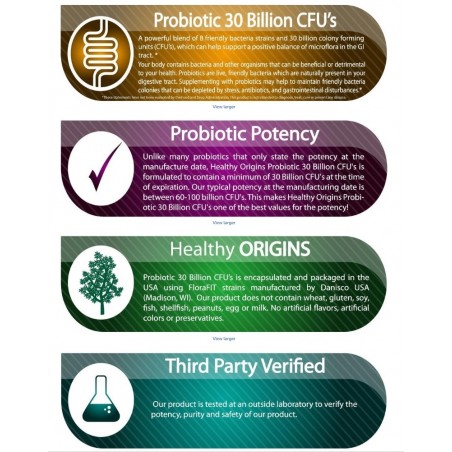Probiotice Healthy Origins - 30 Miliarde si 8 de tulpini / cps - 150 capsule