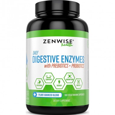 Zenwise Health Enzime Digestive Plus Prebiotice si Probiotice - 180 Capsule