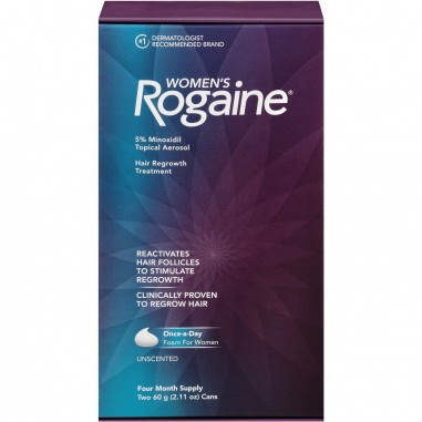 Rogaine Women - Foam 5% Minoxidil - Treatment 4 Months - 2x Tubes (total 120ml)