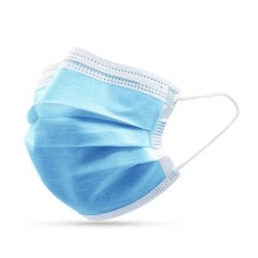 Set of 50x Children's Masks, Single Use, Medical, Type I, Nonsterile, 3 folds, 3 layers, with nose clip, Blue model 2