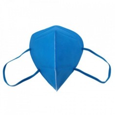 Set of 10x FFP2 Masks for Children, Flexible Nose Clip, 4 Layers, 2-6 Years, Blue