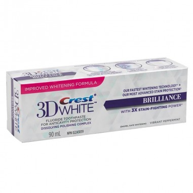 Toothpaste, Crest, 3D White, Brilliance White, Teeth Whitening, Intensive Effect, 90ml