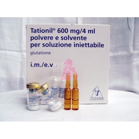 Tationil Glutation 600mg/4ml / 10 fiole pulbere + 10 fiole solvent - Antioxidant
