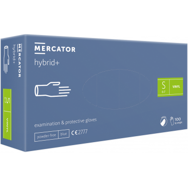 Box of 100x Vinyl Gloves, Mercator,...