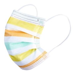Set of 50x Children's Masks, Single Use, Medical, Type IIR, Disposable, 3 folds, 3 layers, Metal Nose Clip, Ice Cream model
