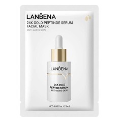 Facial Mask, Lanbena, 24K Gold Serum, Anti-Aging and Regenerating Effect, 25ml