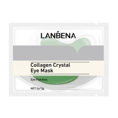 Set Masti Ochi, Lanbena, cu Ceai Verde si Cristal de Colagen, Efect Antioxidant, 2x 3gr