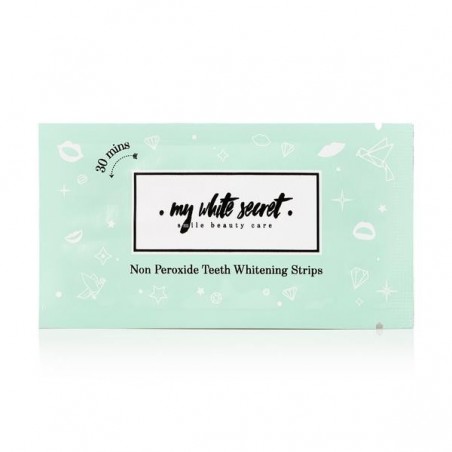 Teeth Whitening Strips 0% Peroxide - My White Secret - Vegan Friendly - Box of 14 Envelopes