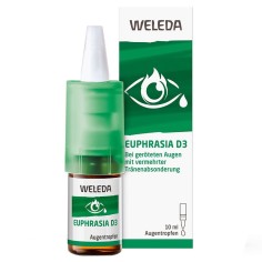 Picaturi Ochi, Weleda, Euphrasia D3, Impotriva Ochilor Iritati si Alergiilor, 10ml