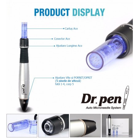 Dermapen A1W, Creion cu Micro-Ace pentru Electroporare - Wireless