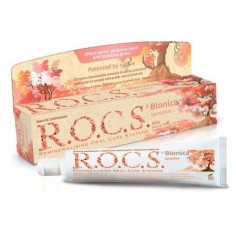 Toothpaste, ROCS, Bionics, with Minerals and Plants, without fluoride, for Sensitive Teeth and Periodontitis, 74ml tube